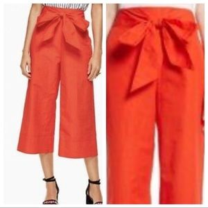Kate Spade vibrant red high waist crop pants. NWT
